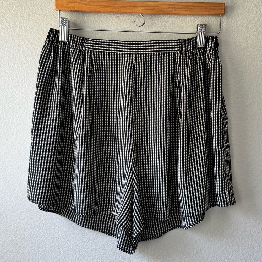 Victoria’s Secret Black & White Gingham Women’s Relaxed Shorts Flowy Vintage SzS